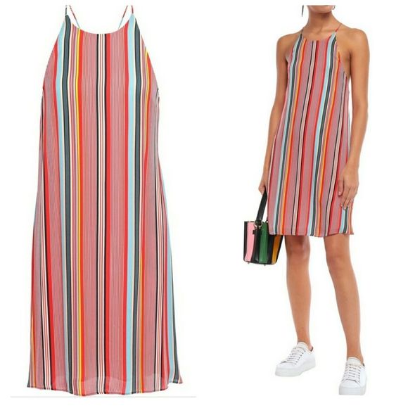 Alice + Olivia Dresses & Skirts - Alice + Olivia Kalia Striped Halter Tie-Back Dress